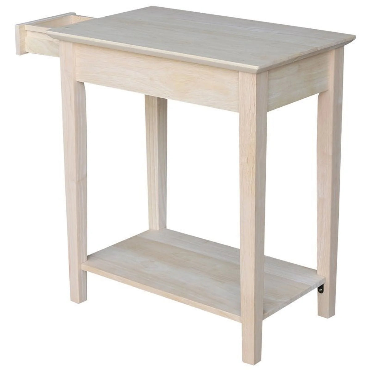 Natural Wood 1 Drawer End Table U2178