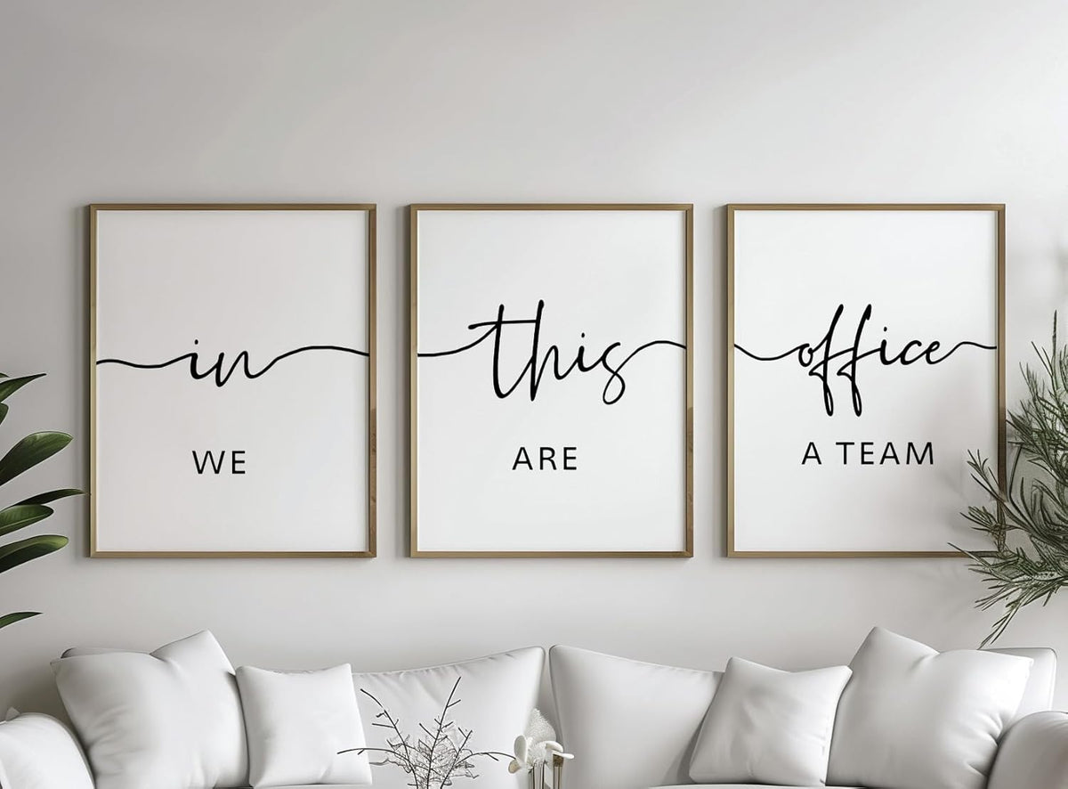 Set of 3 Prints Typography Art Unframed Z768093