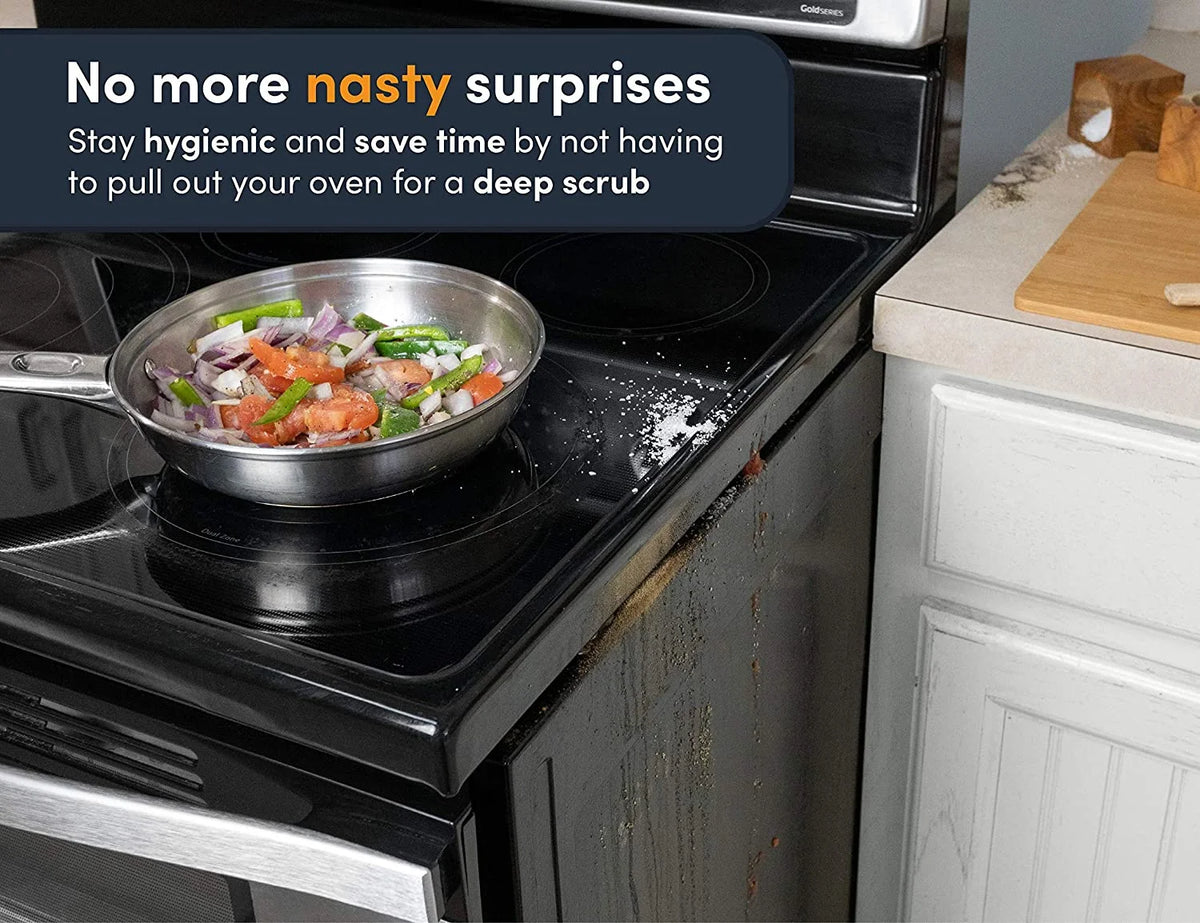 White 21 Inches Silicone Stove Gap Covers (2 Pack) T38590