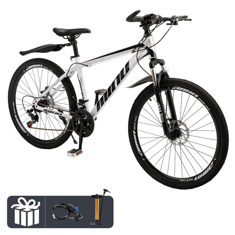 Full Suspension 21 Speed 26 inch Dual Disc Brake Mountain Bike W4996