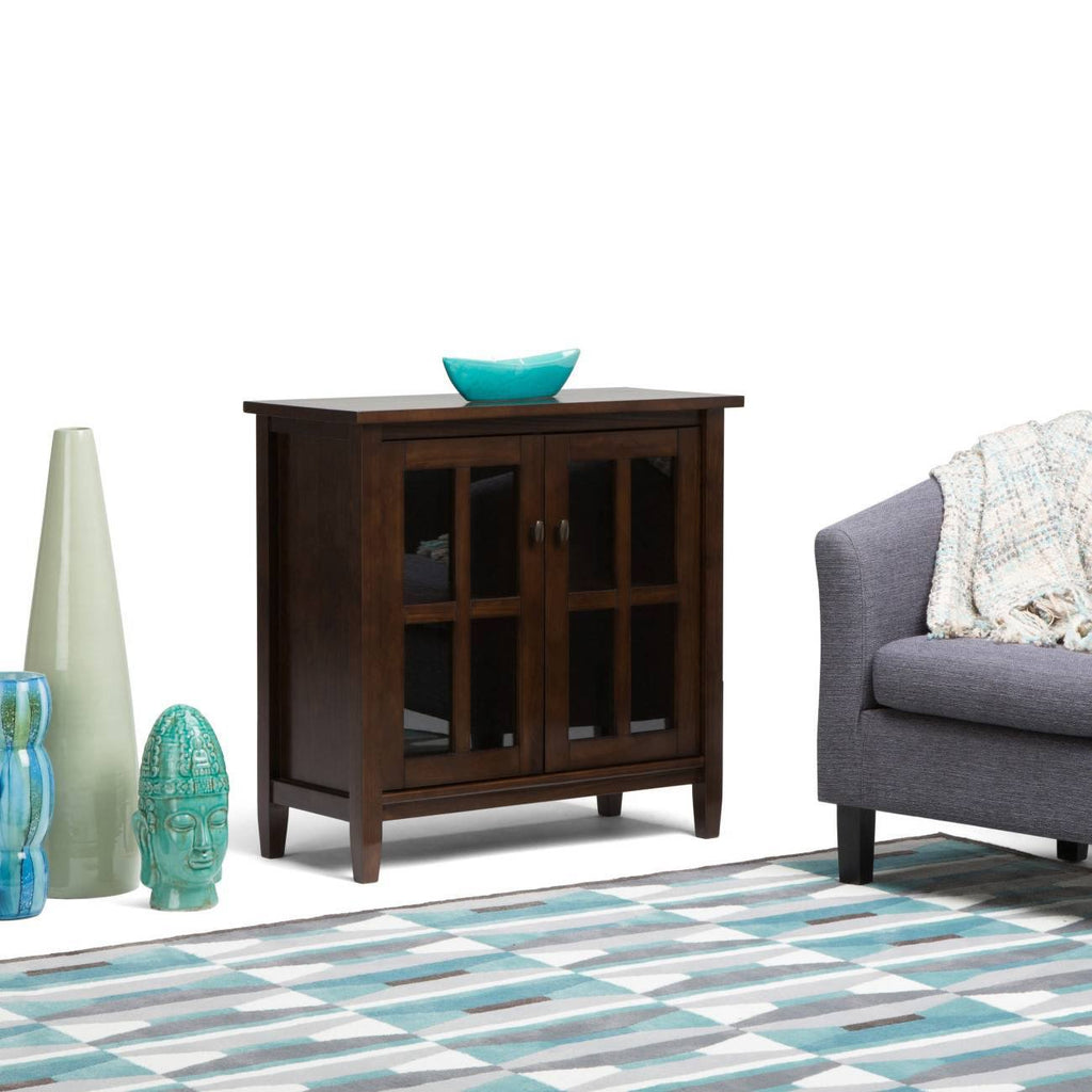 Distressed Brown Low Storage Cabinet Y6487