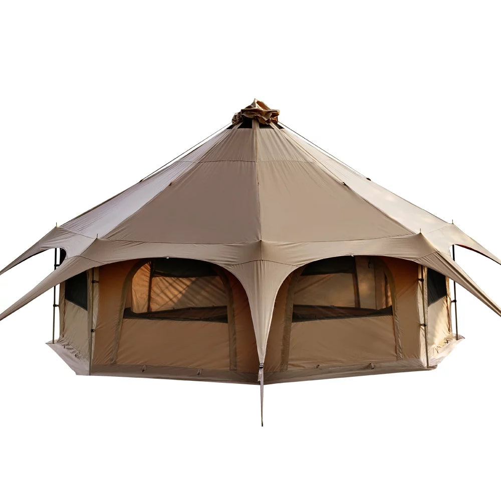 Canvas Tent with Stove Jack 16.4ft Dia R8737
