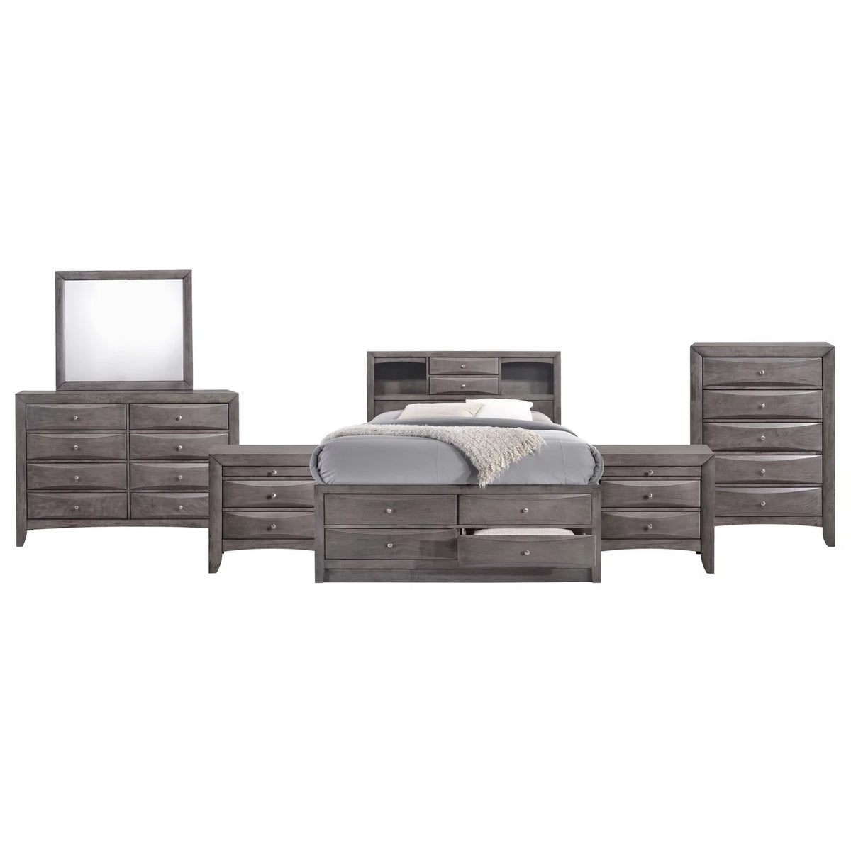 Queen Storage 6PC Bedroom Set F676