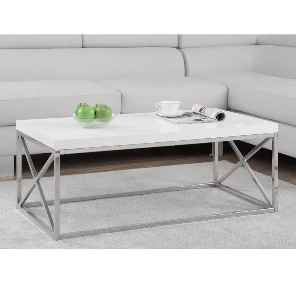 Glossy White Laminate Coffee Table I588