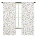 Botanical Taupe Window Panels, Set of 2 Z7249