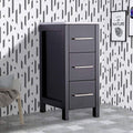 12 inch Wide Bathroom Vanity Cabinet with Ceramic Top H91067