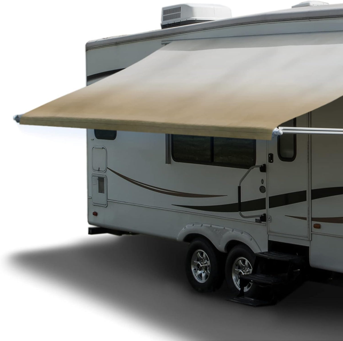 14' Tan/Camel Fade Premium Vinyl RV Awning Fabric Replacement F280523