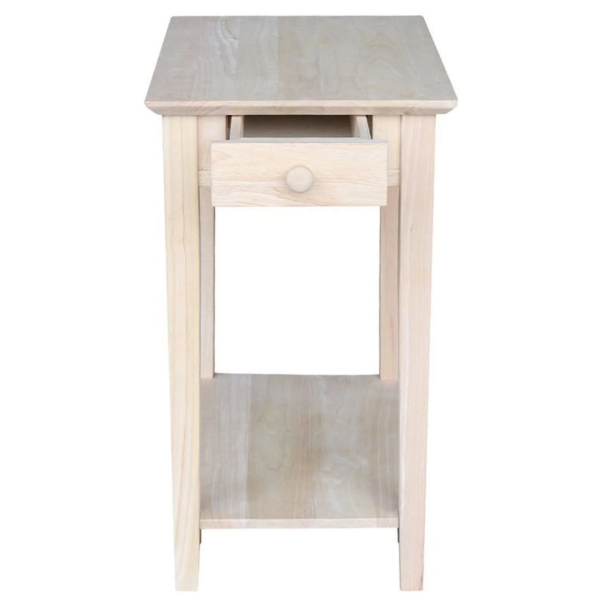 Natural Wood 1 Drawer End Table U2178