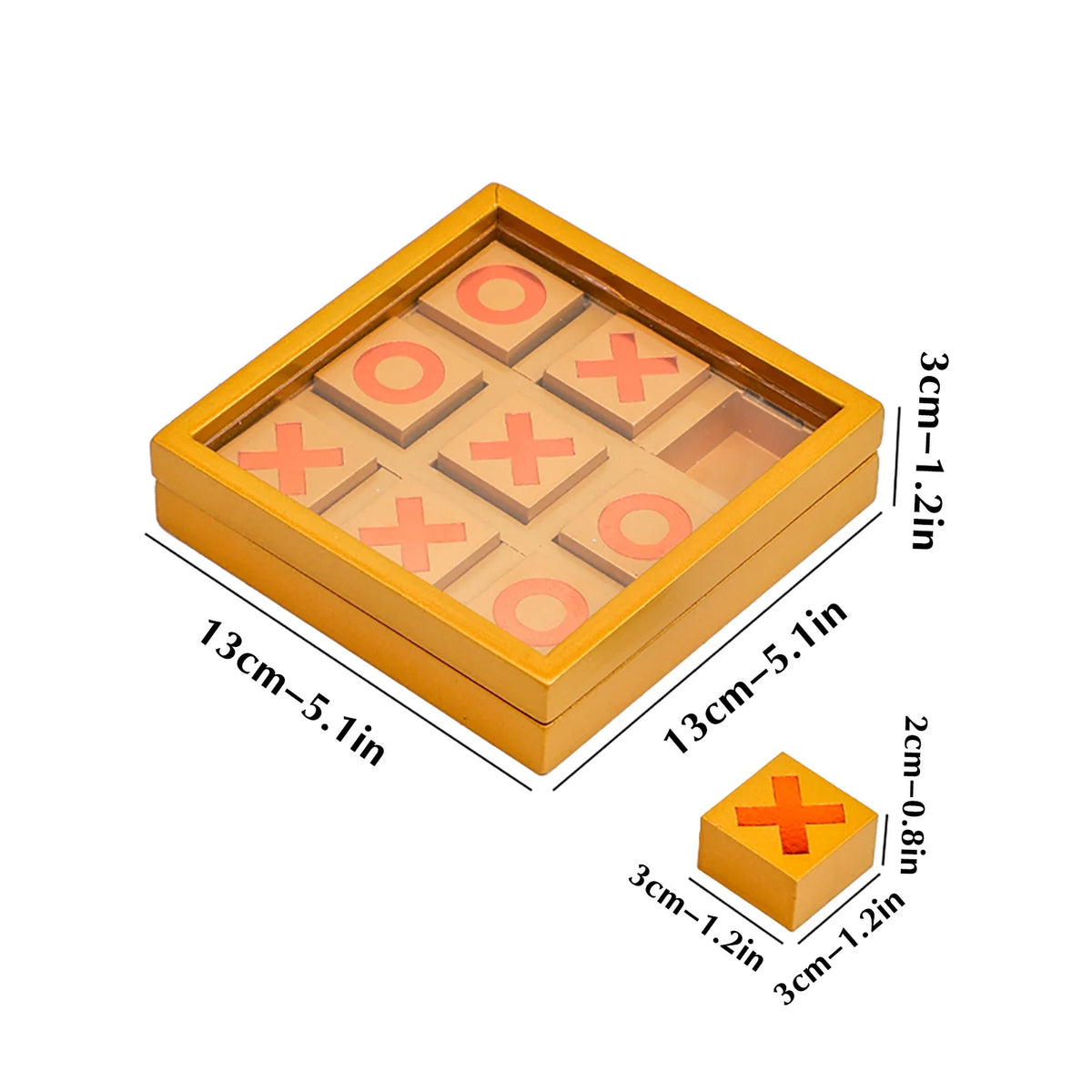 Wooden Tic Tac Toe Coffee Table Decor X3952