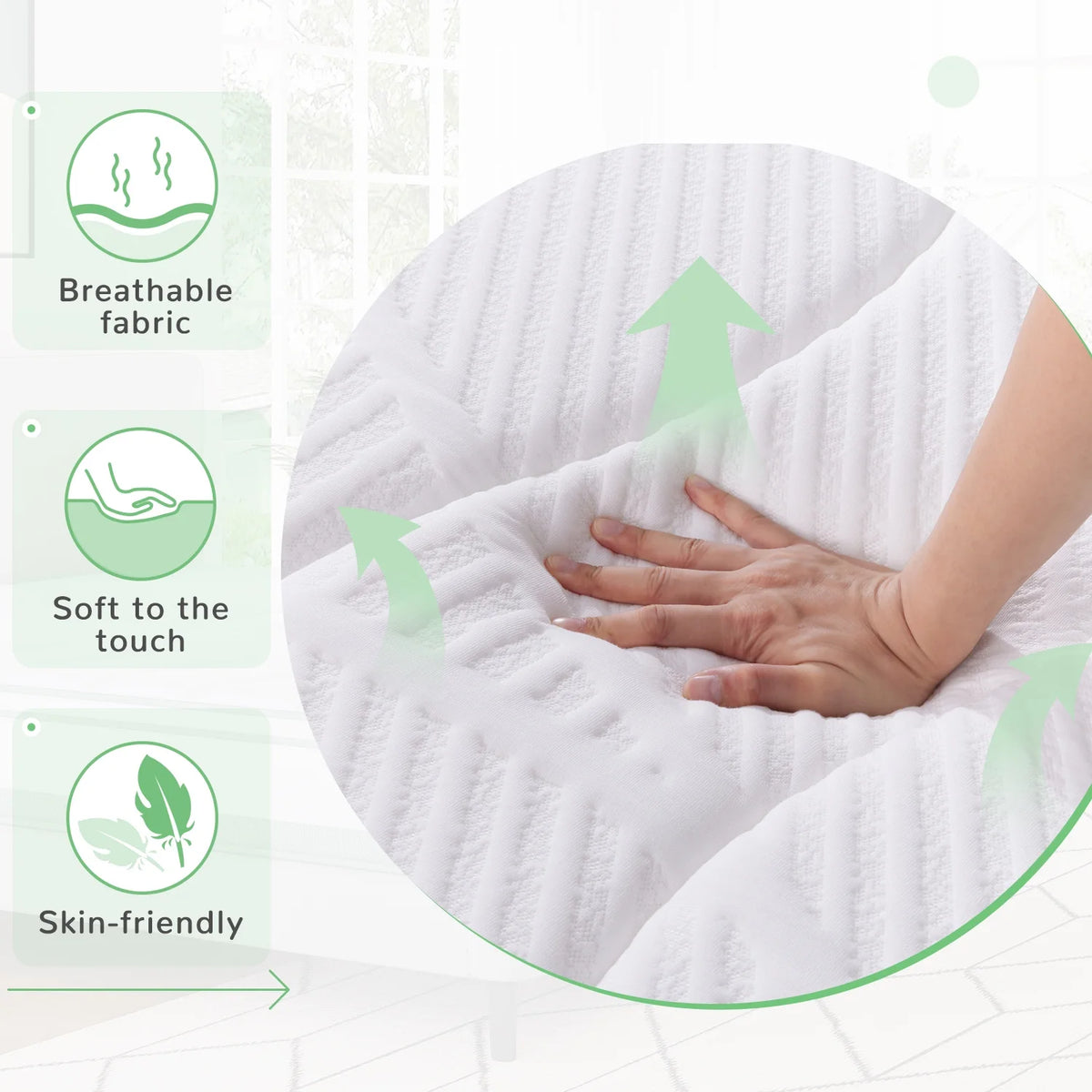 Gel Memory Foam Pocket Spring Hybrid Mattress Full Z7894