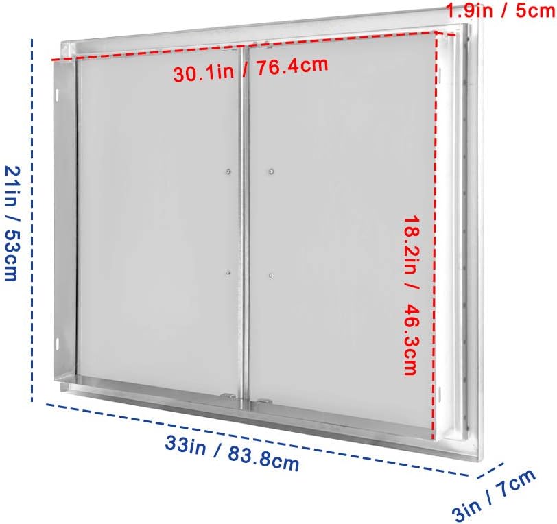 Stainless Steel Outdoor Kitchen Double Access Door K67880