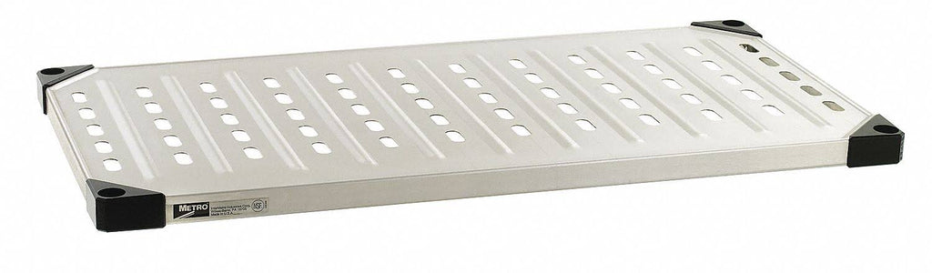 Silver Louvered Shelf W5712