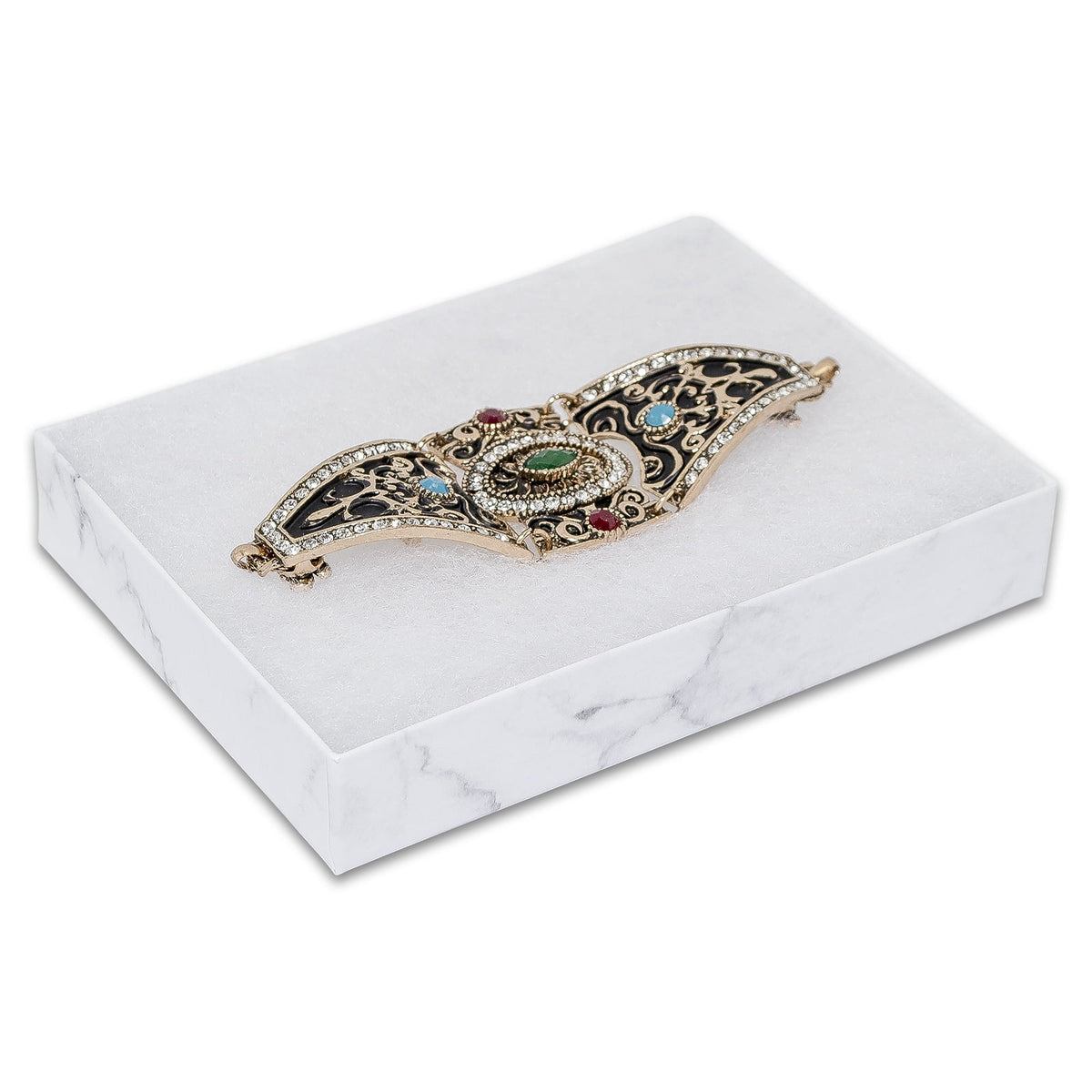 100-Pack Cotton Filled Cardboard Jewelry Box Gift Case E6129
