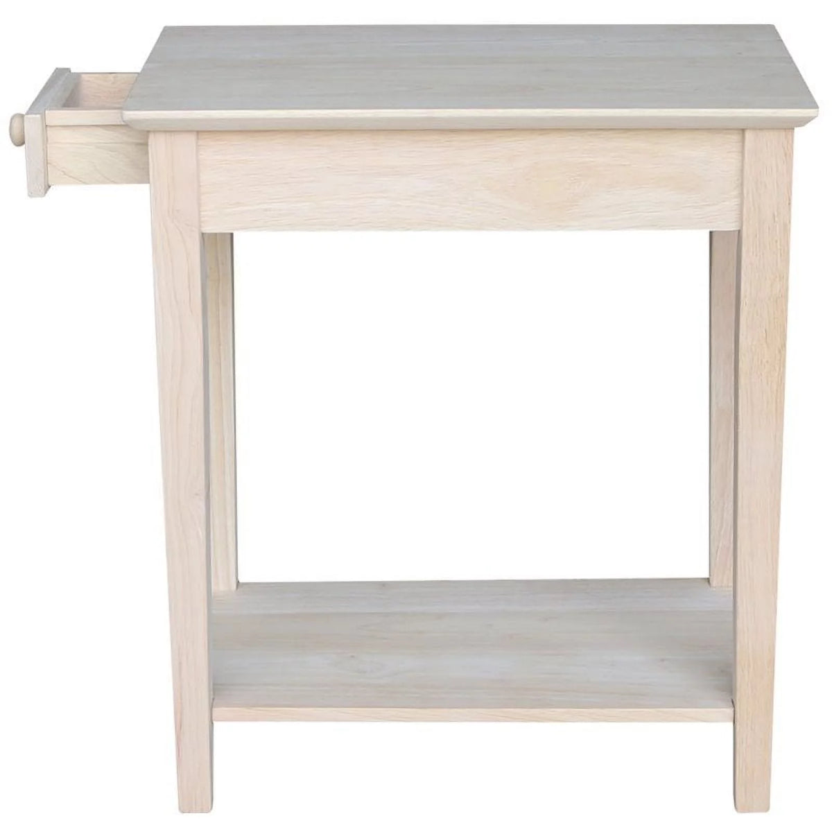 Natural Wood 1 Drawer End Table U2178