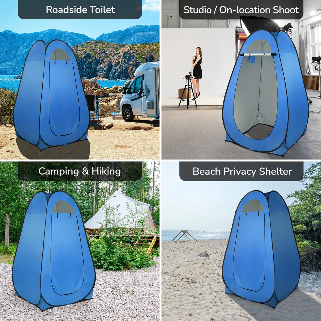 Blue Pop Up Camping Shower Tent H88556