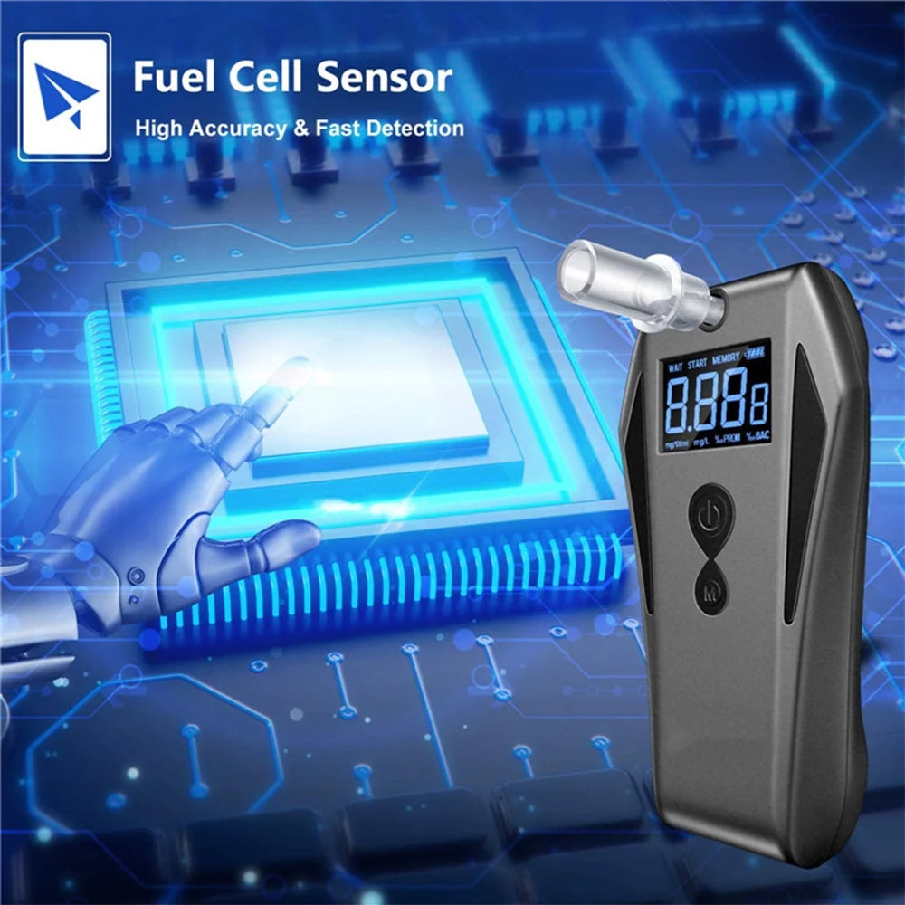 Portable Breath Alcohol Tester with 10 Mouthpieces Y5326