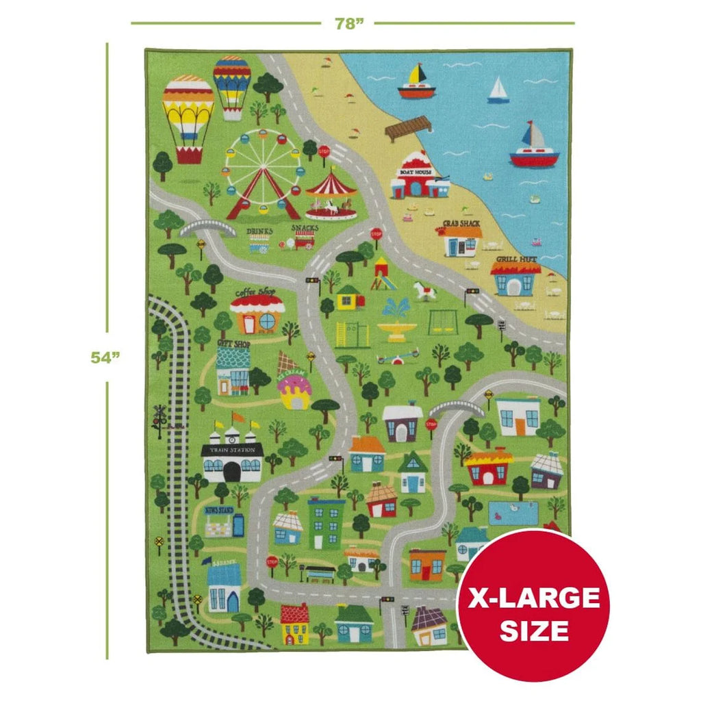 Kids Extra Large Road Map Activity Rug C61969