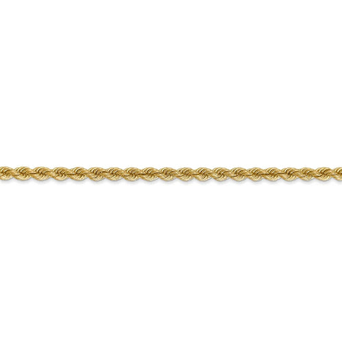 14kt Yellow Gold Rope Chain Bracelet 7 inch D7899