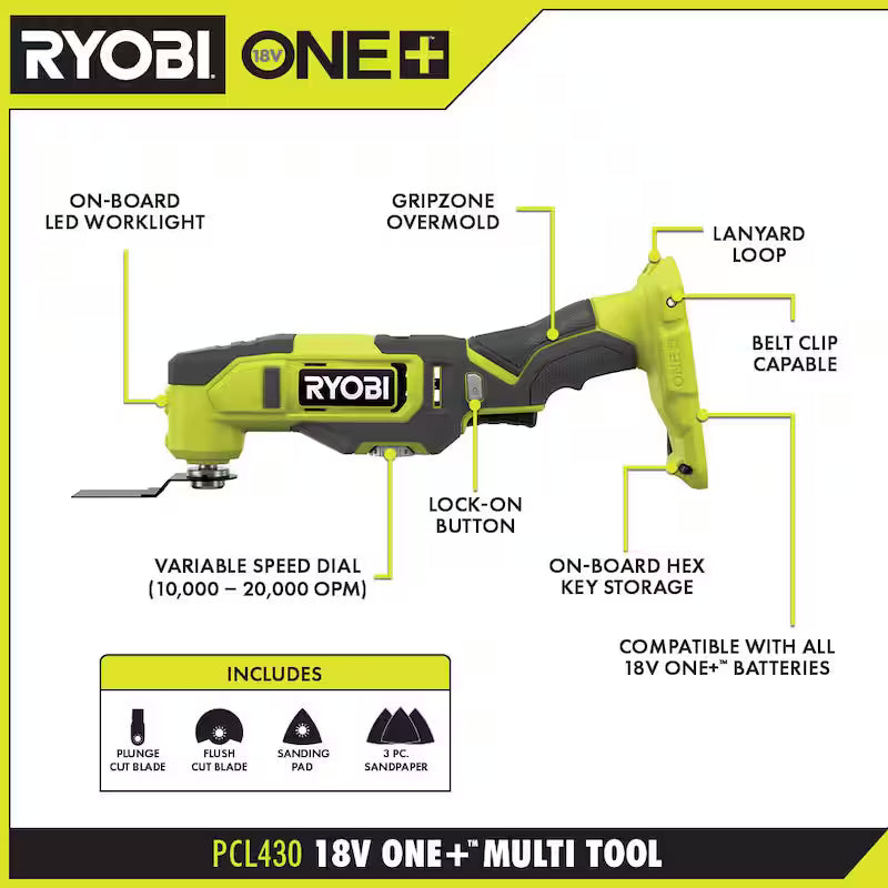 18V Cordless 6-Tool Combo Kit with Battery and Charger V6190