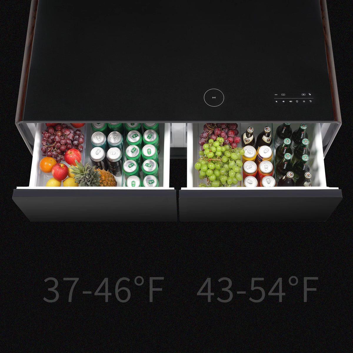 Brown Smart Coffee Table with Built-in Fridge X27204