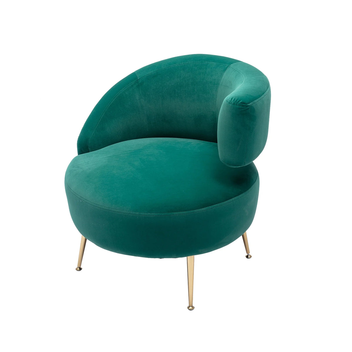 Black One Arm Accent Chair with Golden Feet U953651