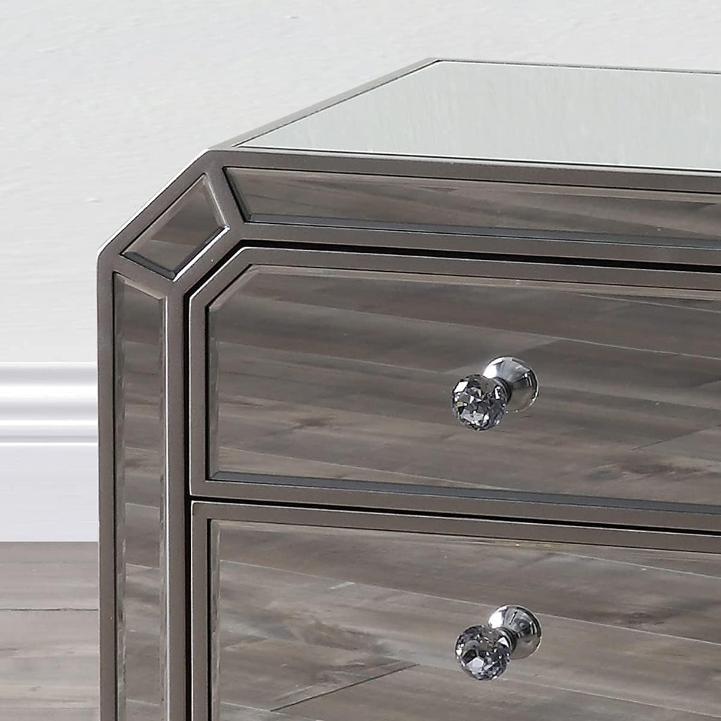 Mirrored Nightstand with 3-Drawers A996477