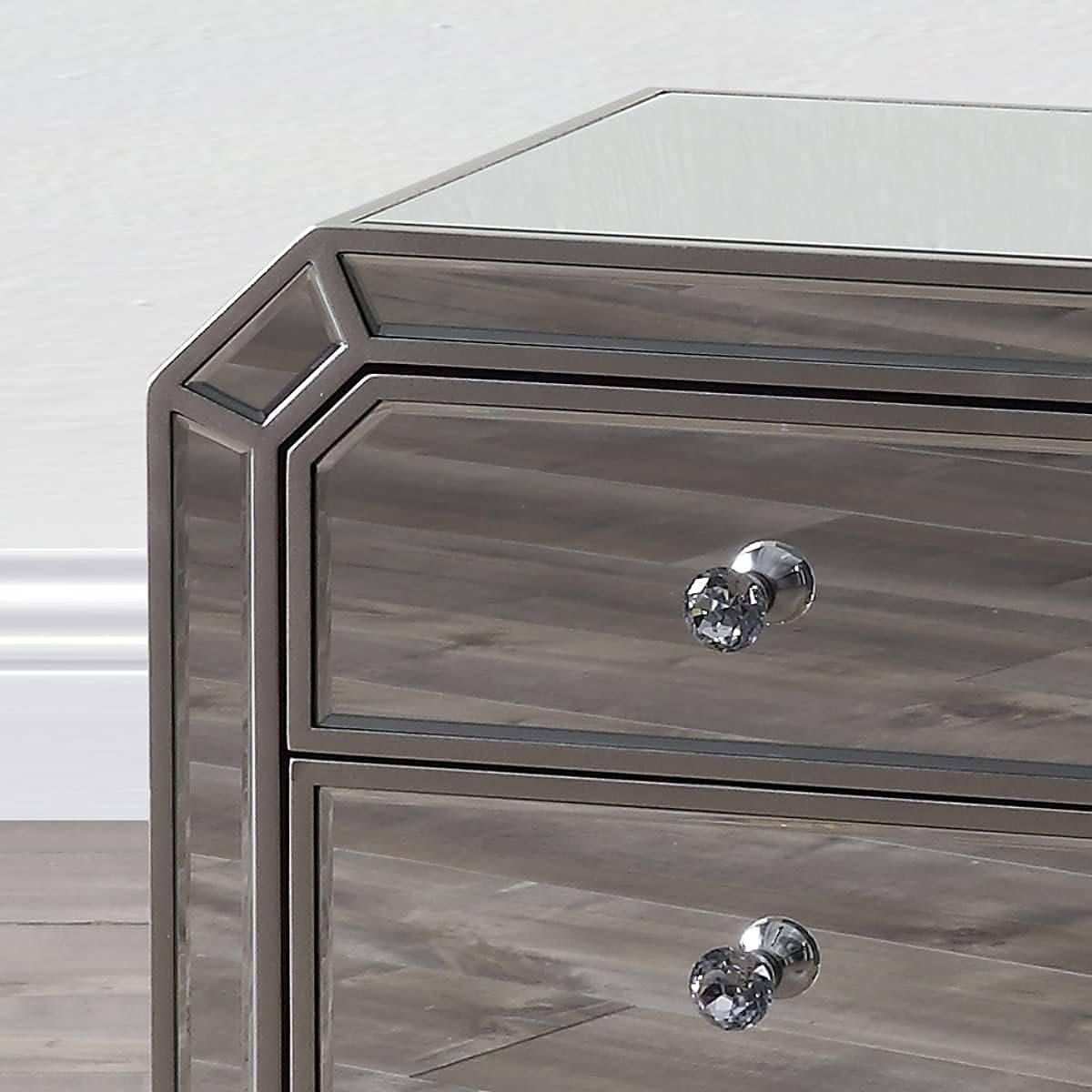 Mirrored Nightstand with 3-Drawers A996477