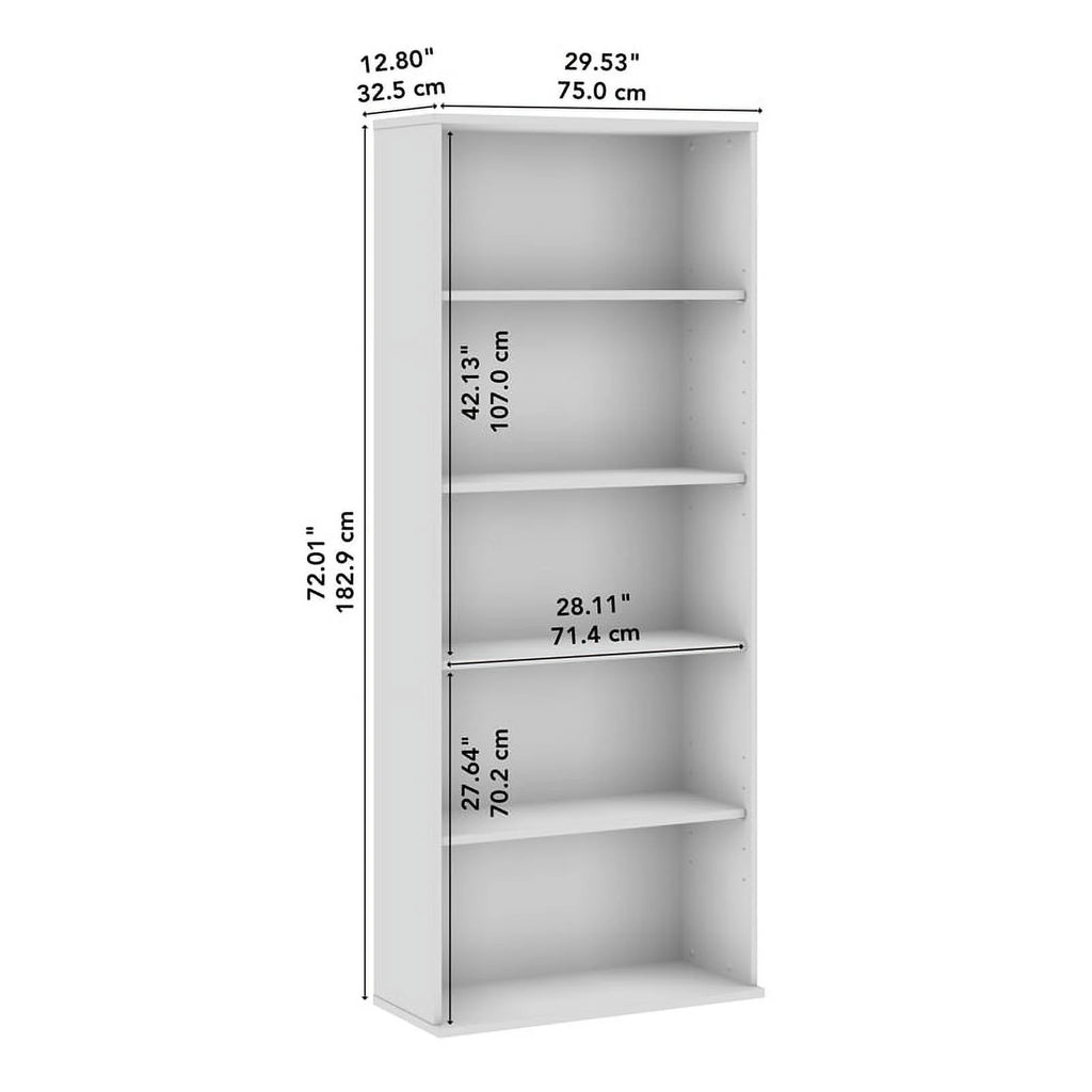 5 Shelf Engineered Wood Bookcase N9672