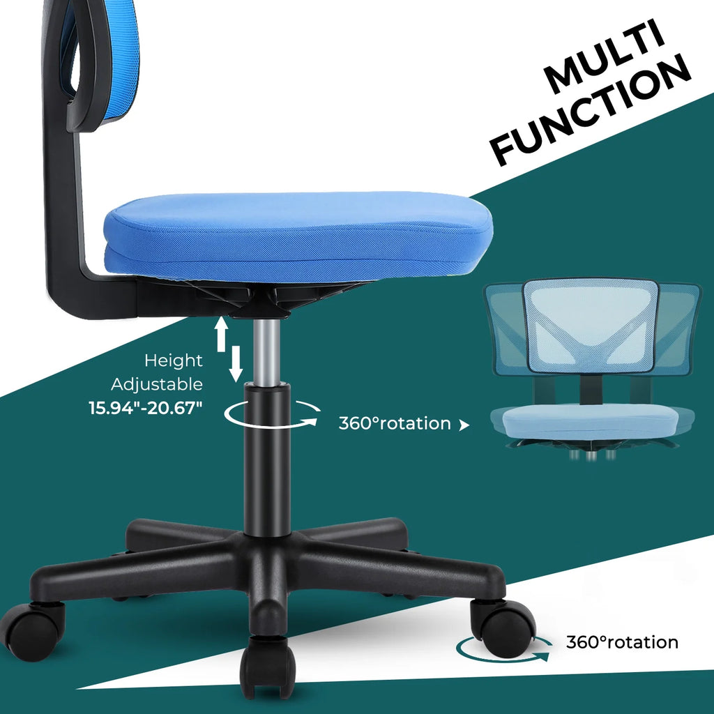 Armless Desk Chair with Lumbar Support I486541