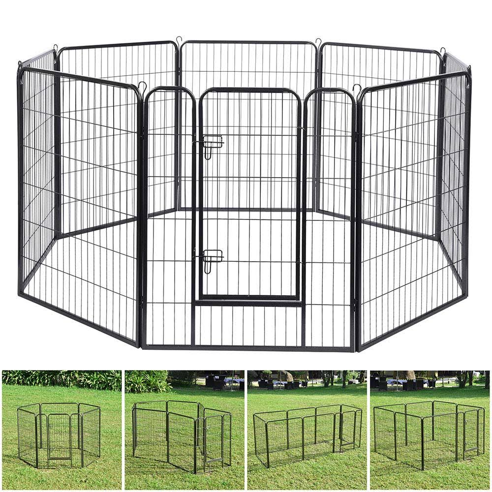 40x22 Tall 8-Panel Metal Dog Playpen Y548490
