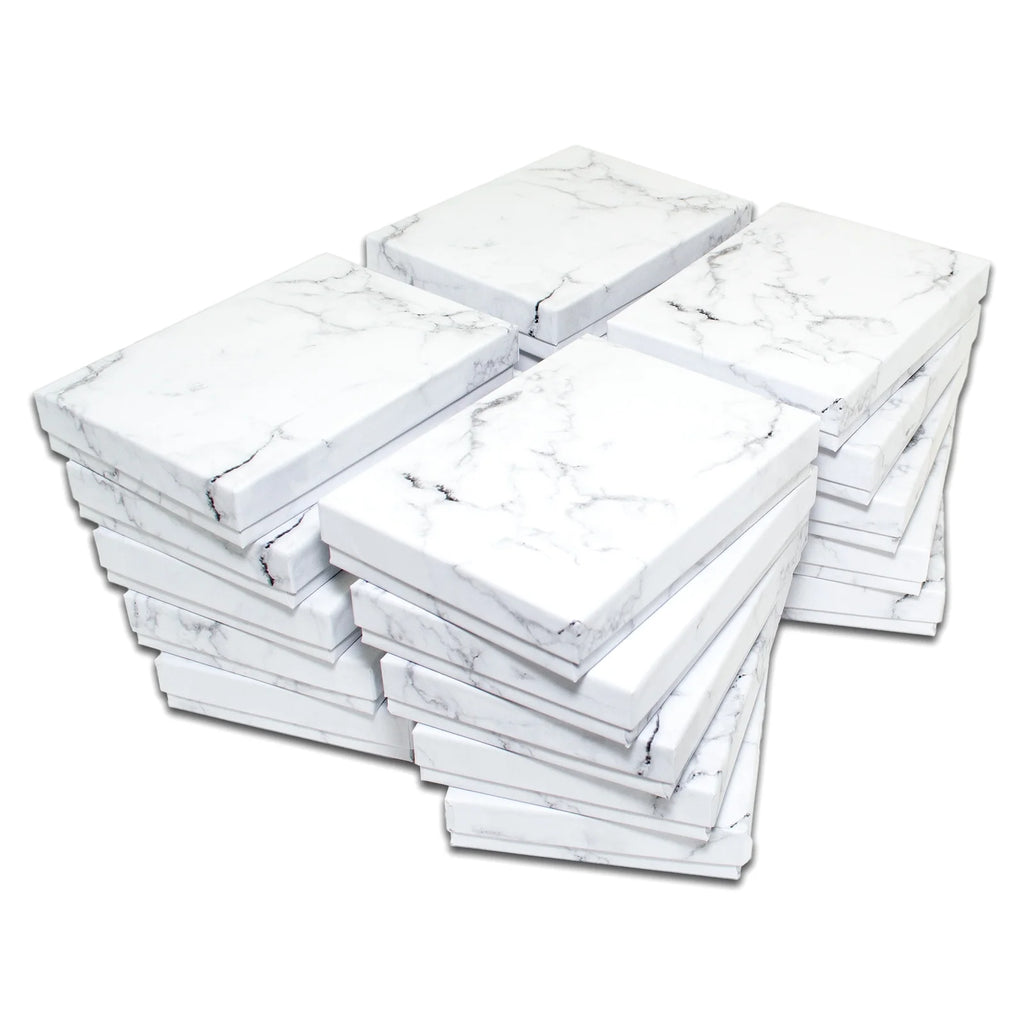 100-Pack Cotton Filled Cardboard Jewelry Box Gift Case E6129