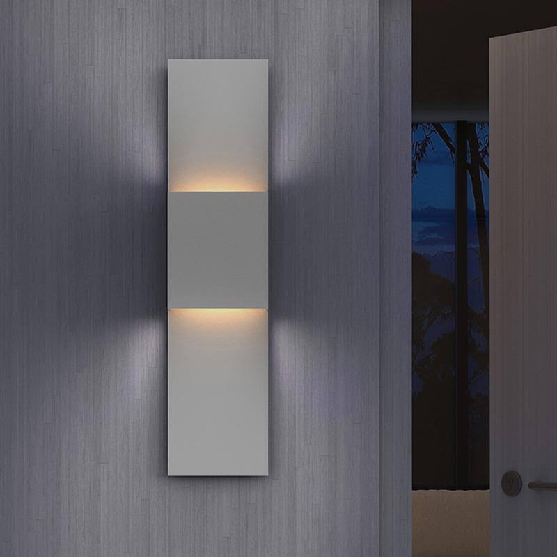 Textured White LED Panel Sconce V4773