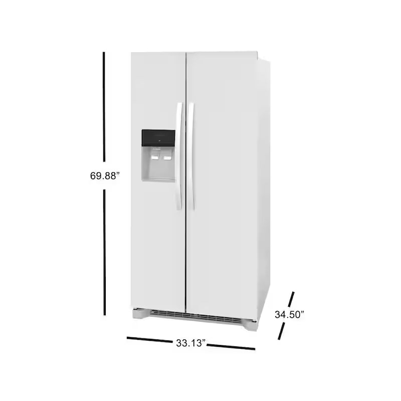 22.3 cu. ft. Side by Side Refrigerator in White I69353