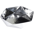 10x22 Hammered Stainless Steel Geometric Bowl Q6945