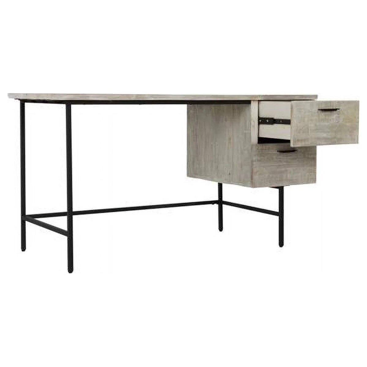 55 in. Solid Wood Writing Desk with Two Drawers L993