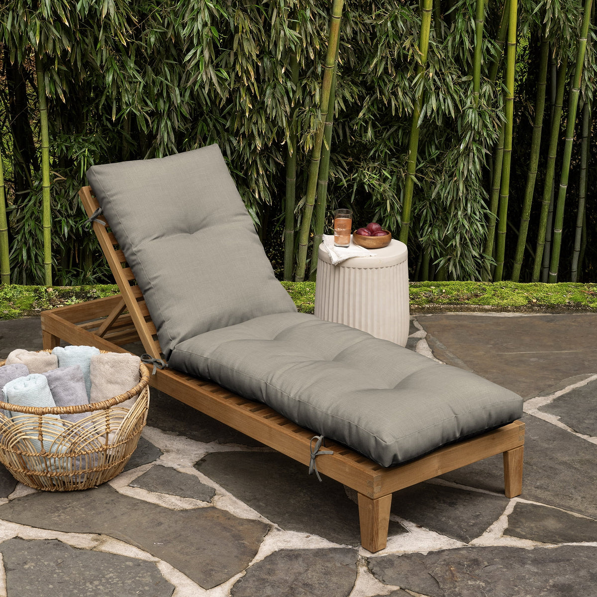 Water Repellent Fade Resistant Outdoor Chaise Cushion 22 x 76 O763