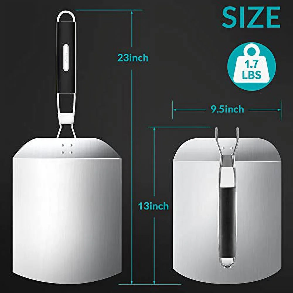 Metal Pizza Peel 13x9.5 inch Set with Fordable Handle X79364