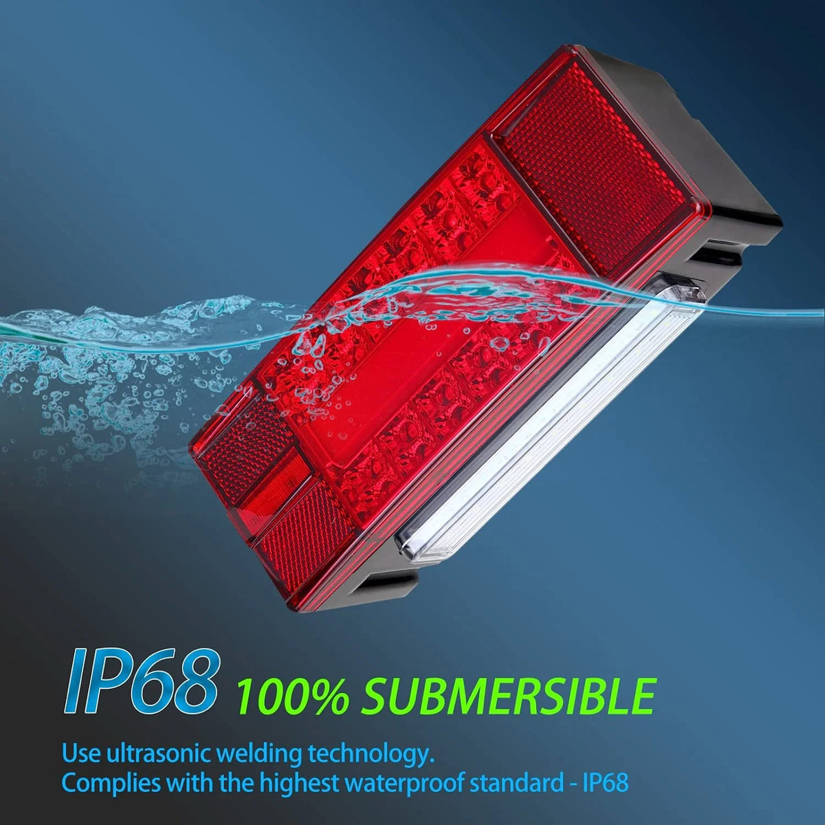 IP68 Waterproof Submersible LED Trailer Lights Kit W38608
