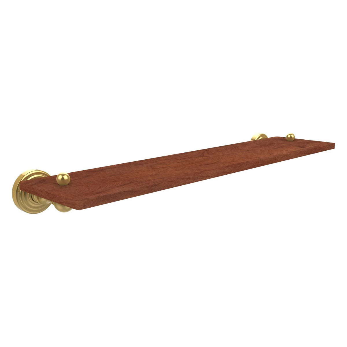 Polished Brass Solid Ironwood Shelf J91973