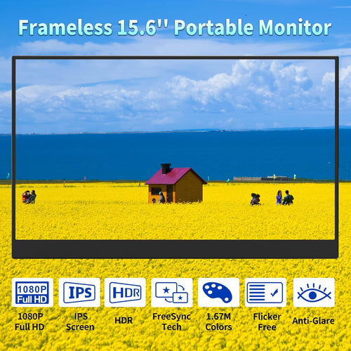 15.6 Inch FHD IPS USB C Portable Monitor with Dual Type C & HDMI Z672213