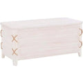 White Wood Storage Chest C35936