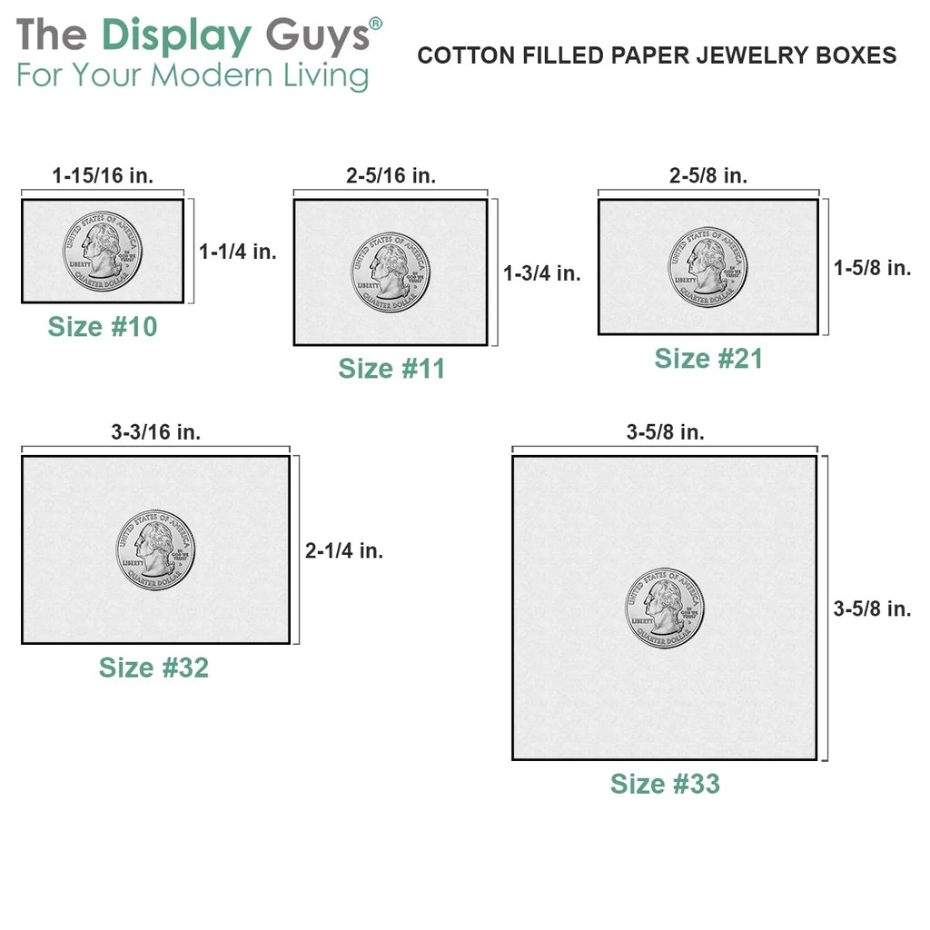 100-Pack Cotton Filled Cardboard Jewelry Box Gift Case E6129