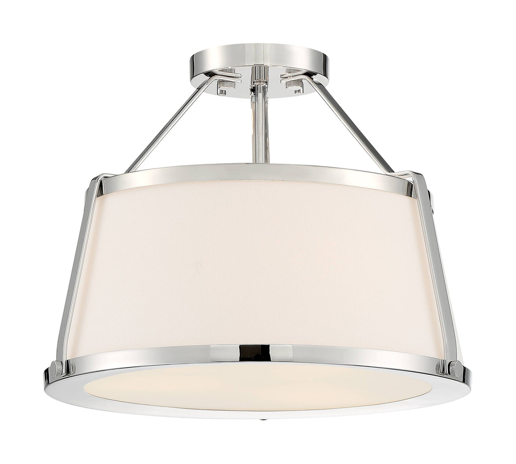 Polished Semi-Flush Mount Light R974