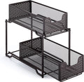 Bronze Stackable 2-Tier Under Sink Cabinet Organizer with Sliding Storage Drawer P744