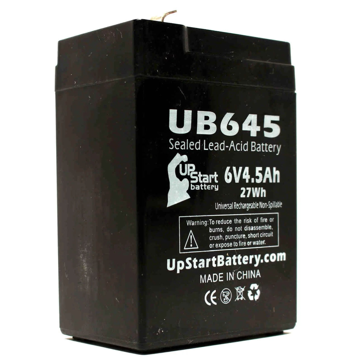 6V 4.5Ah Sealed Lead Acid Battery with F1 to F2 Terminal Adapters I595910