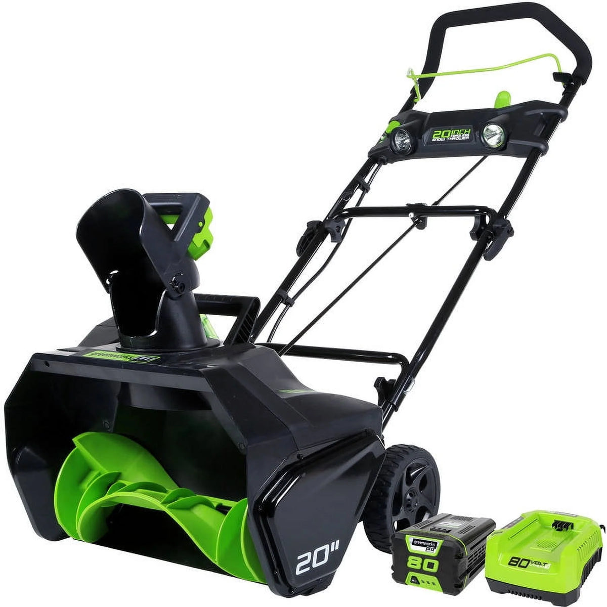 80-Volt 20-inch Brushless Battery Powered Push Snow Blower L96225