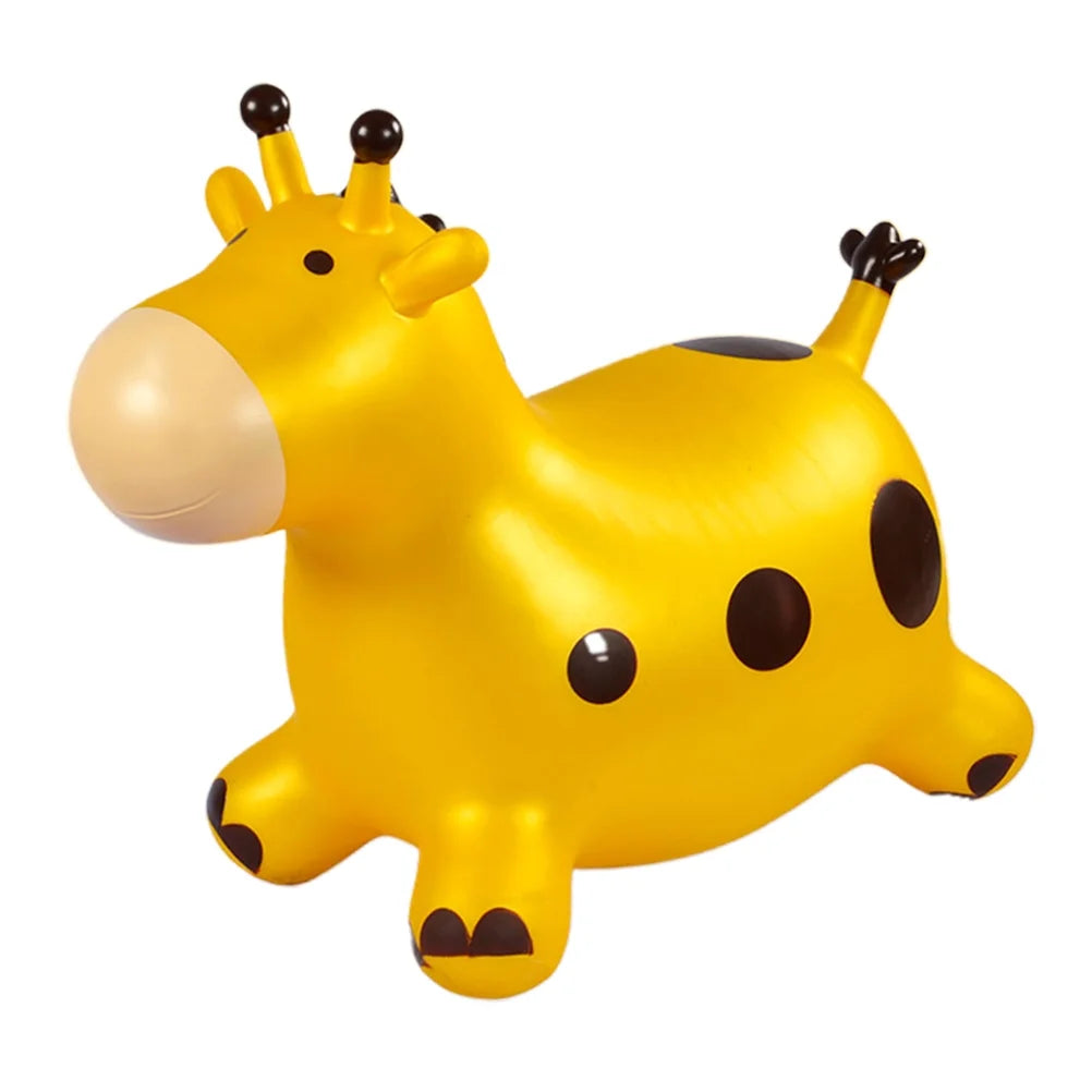 Inflatable Bouncing Horse Toy with Air Pump (Yellow) S3569
