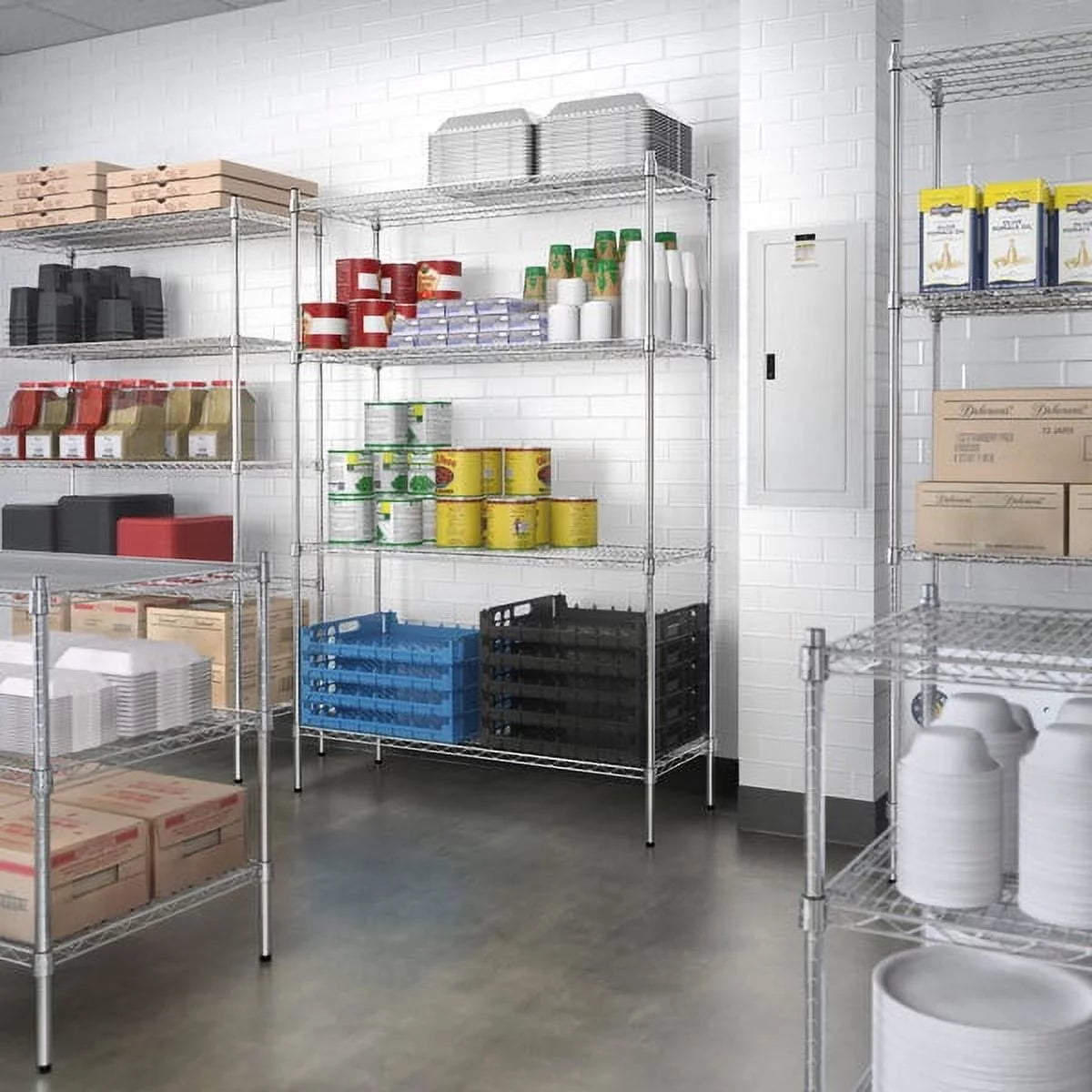 71"x 24"x 18" Stainless-Steel 4 Tier Wire Shelving Rack L961092