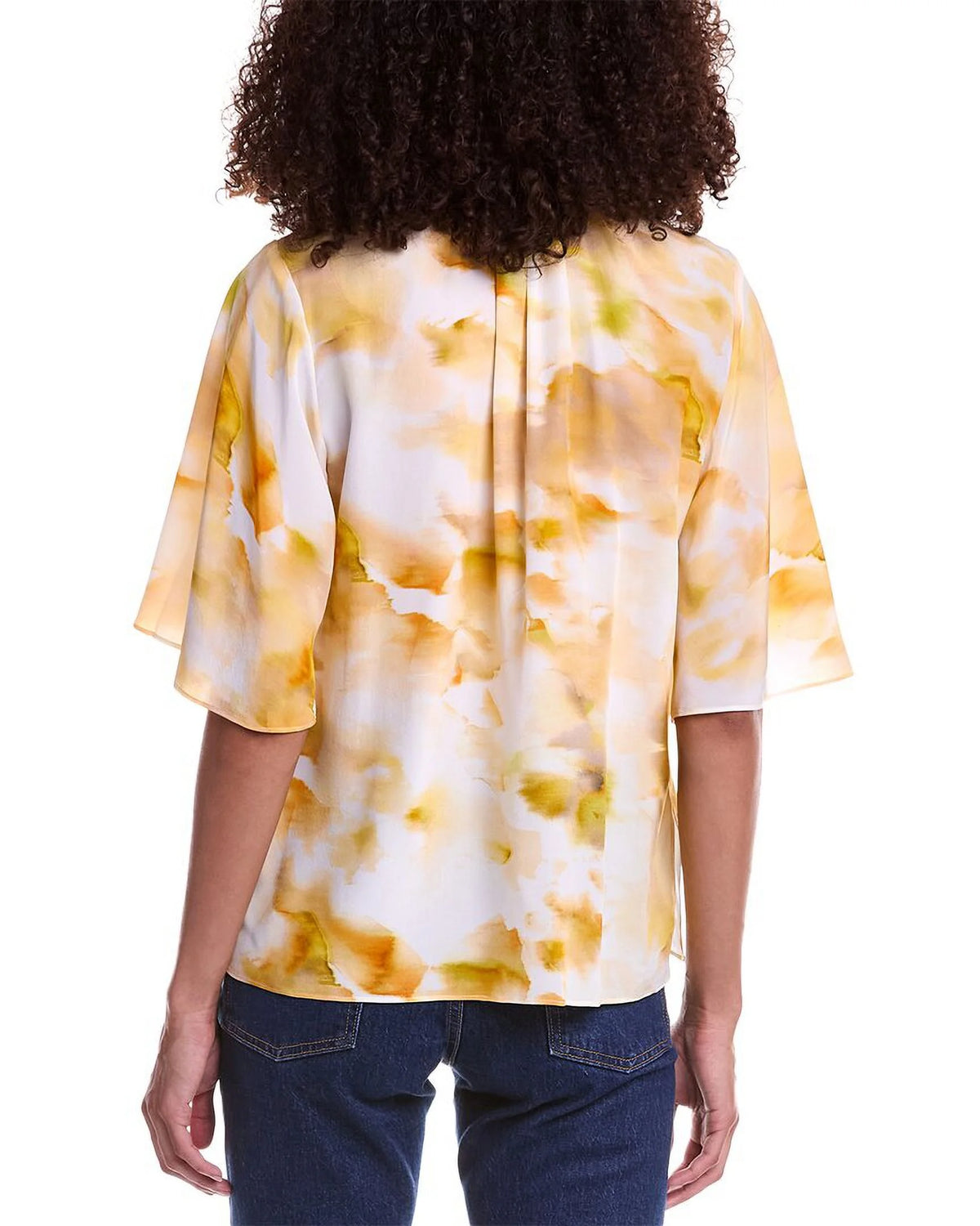 Yellow Silk Blouse E829