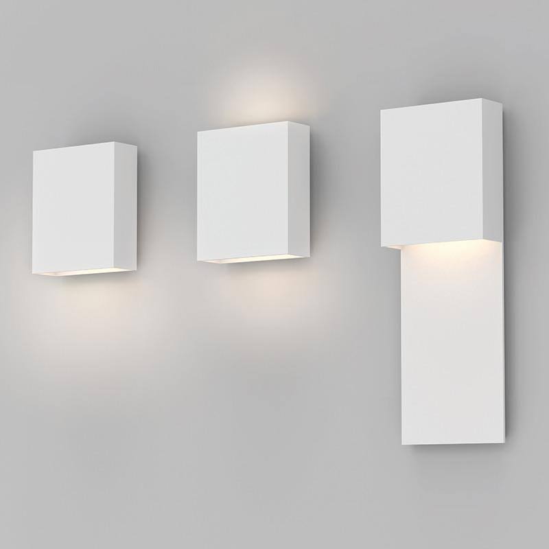 Textured White LED Panel Sconce V4773